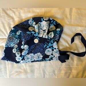 Blue cloth scrub cap